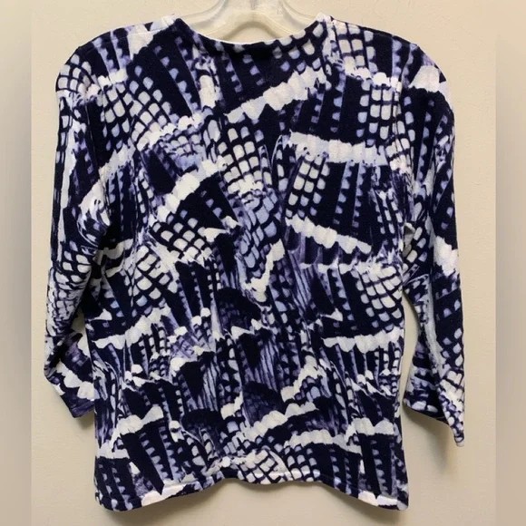 CYTHIA ROWLEY Purple Patterned Button Up Cardigan - Picture 5 of 5